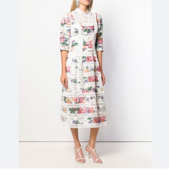 Nwot Zimmermann allia pinktuck dress